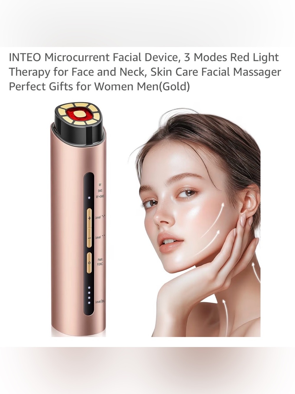 Microcurrent Facial Device ,3-Mode Red Light Face & Neck Massager